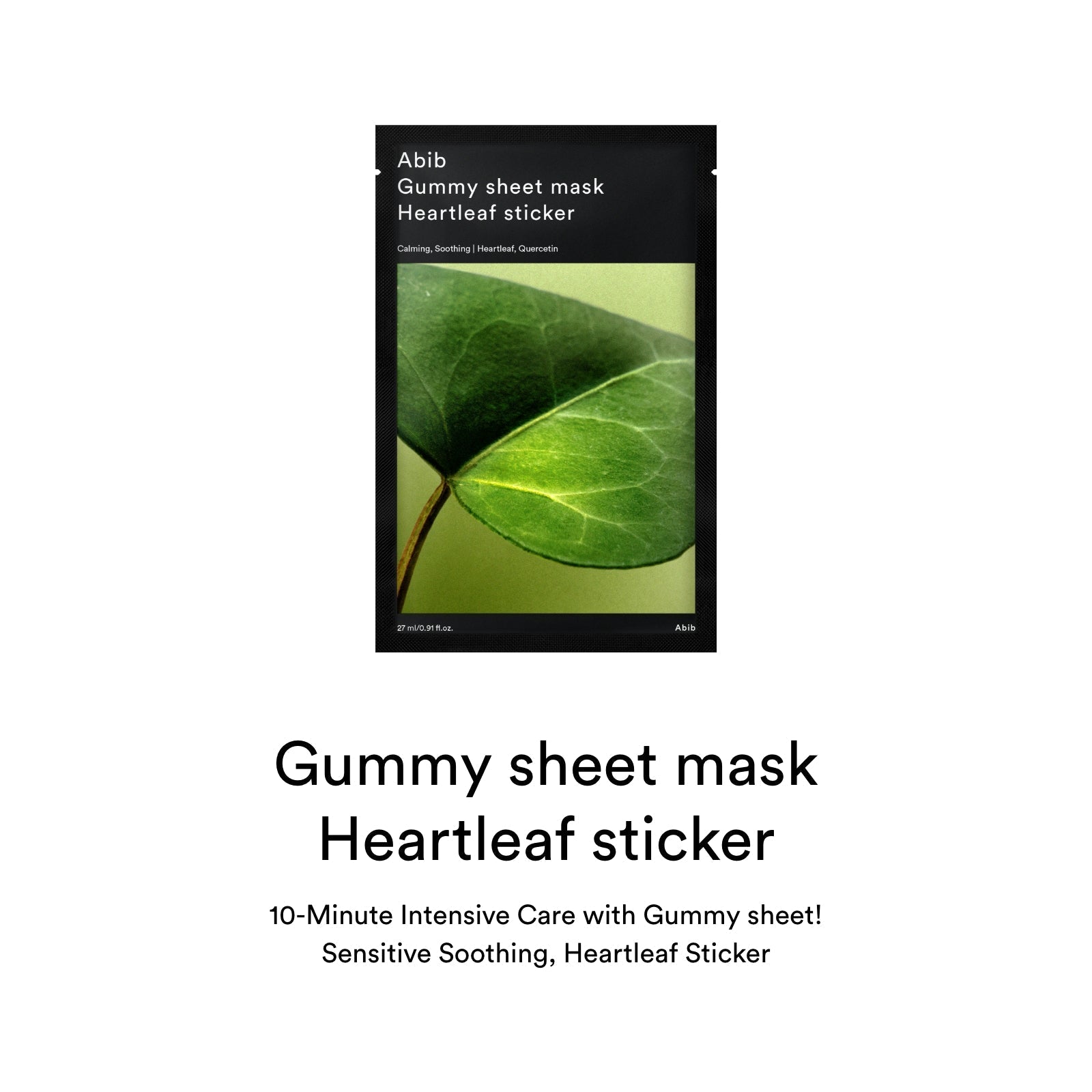 Abib Gummy Sheet Mask Heartleaf Sticker 27ml X 10ea - TIANSHOP