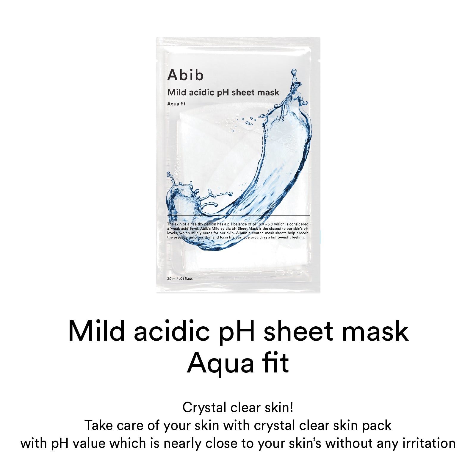 Abib Mild Acidic pH Sheet Mask Aqua Fit 30ml X 10ea - TIANSHOP