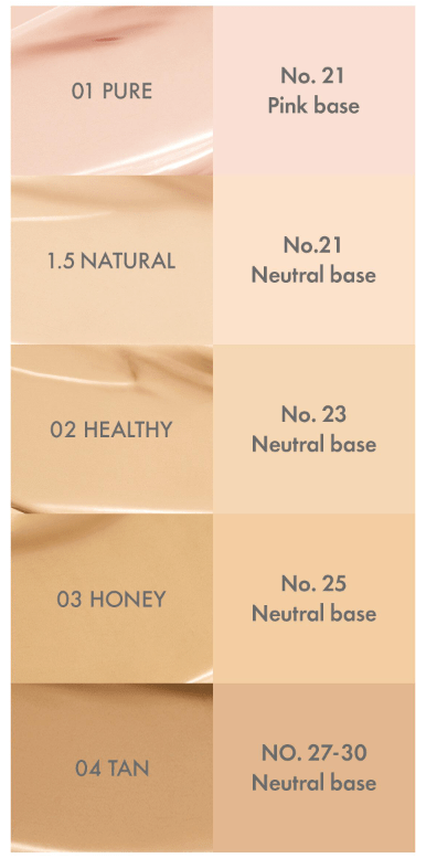 AMUSE Dew Power Vegan Cushion SPF 50+ PA++++ SET 15g + 15g(Refill) (4 Colors) - TIANSHOP