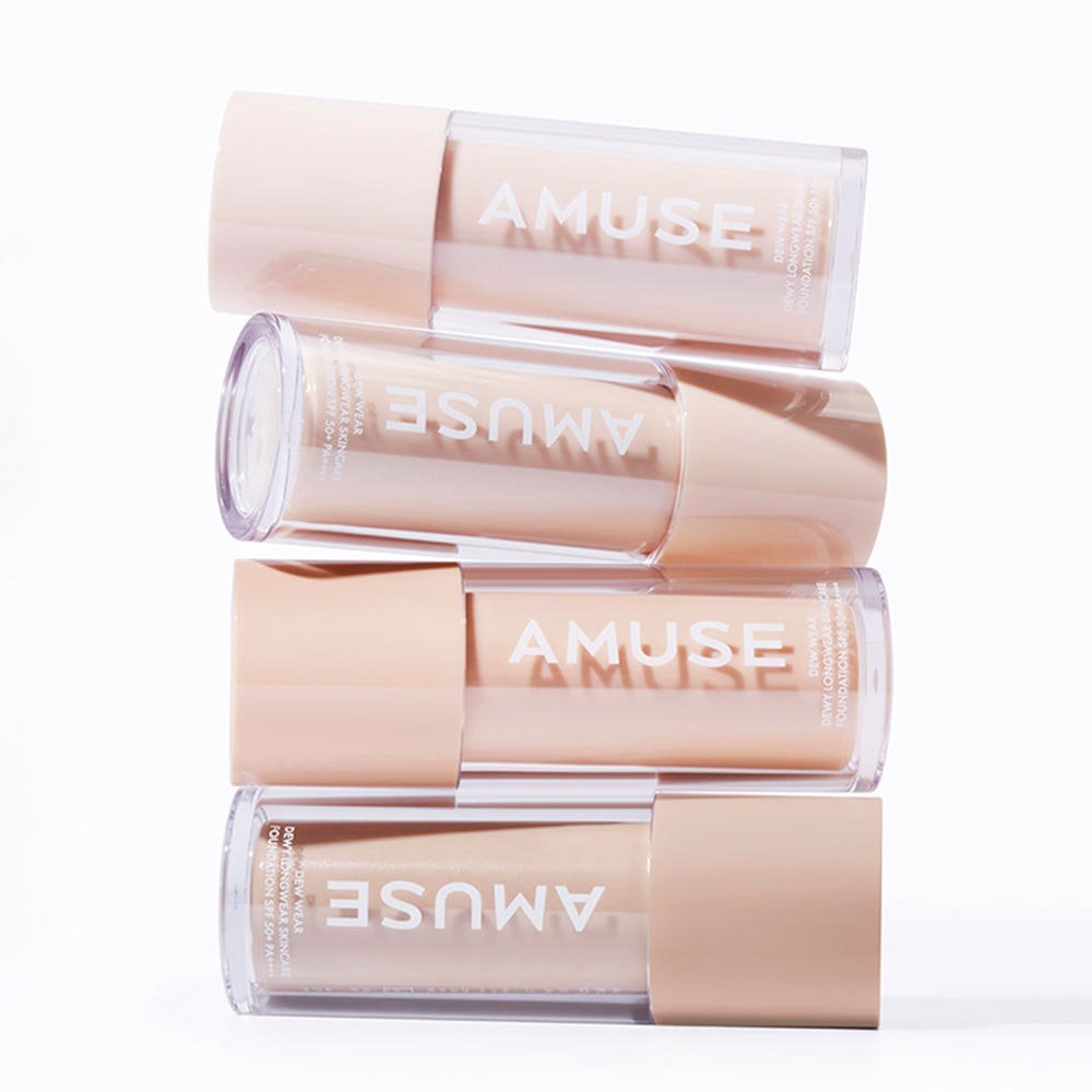 AMUSE Dew Wear Foundation SPF50+ PA++++ SET 35ml + 35ml(Refill) (4 Colors) - TIANSHOP