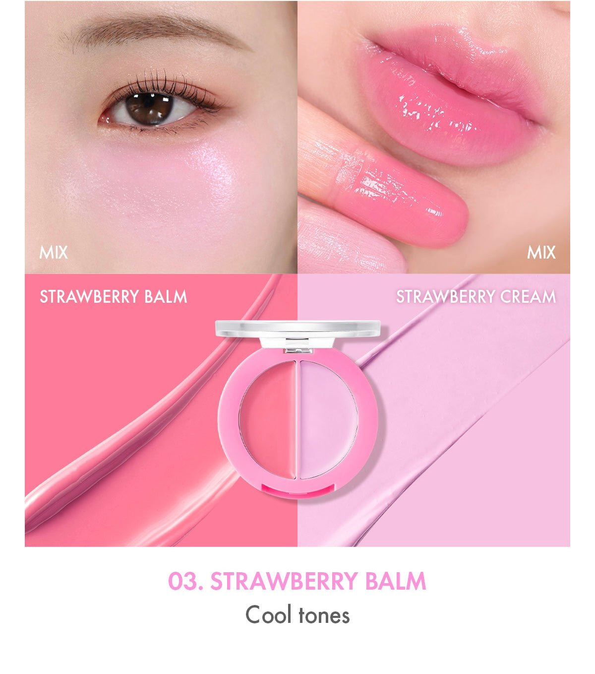 AMUSE Lip & Cheek Healthy Balm 3g (5 Colors) - TIANSHOP