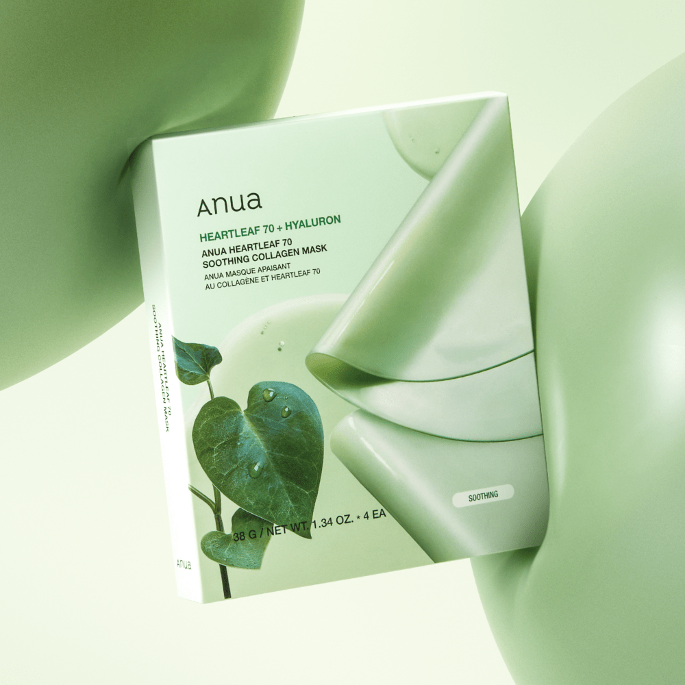 ANUA Heartleaf 70 Soothing Collagen Mask 38g X 4ea - TIANSHOP