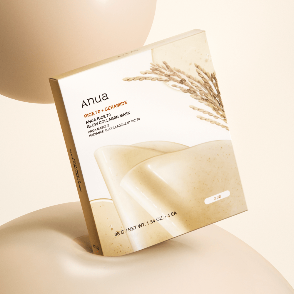 Anua Rice 70 Glow Collagen Mask 38g X 4ea - TIANSHOP