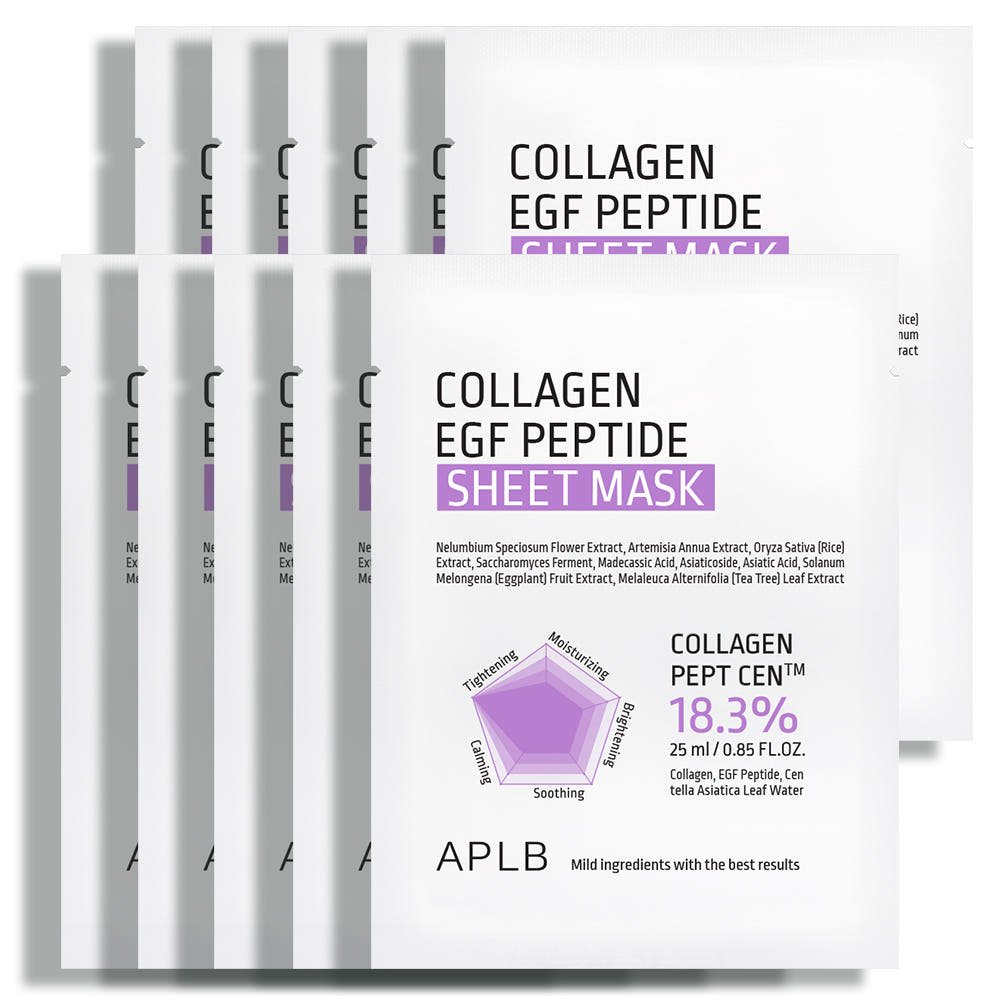 APLB Collagen EGF Peptide Sheet Mask 25ml X 10ea - TIANSHOP