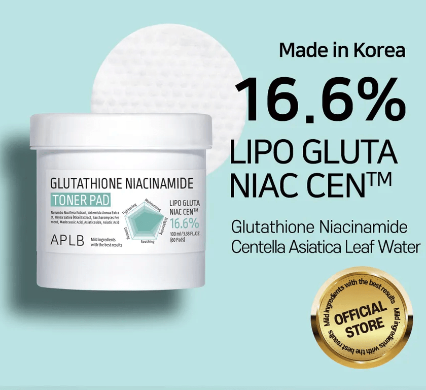 APLB Glutathione Niacinamide Toner Pad 100ml/60pads - TIANSHOP