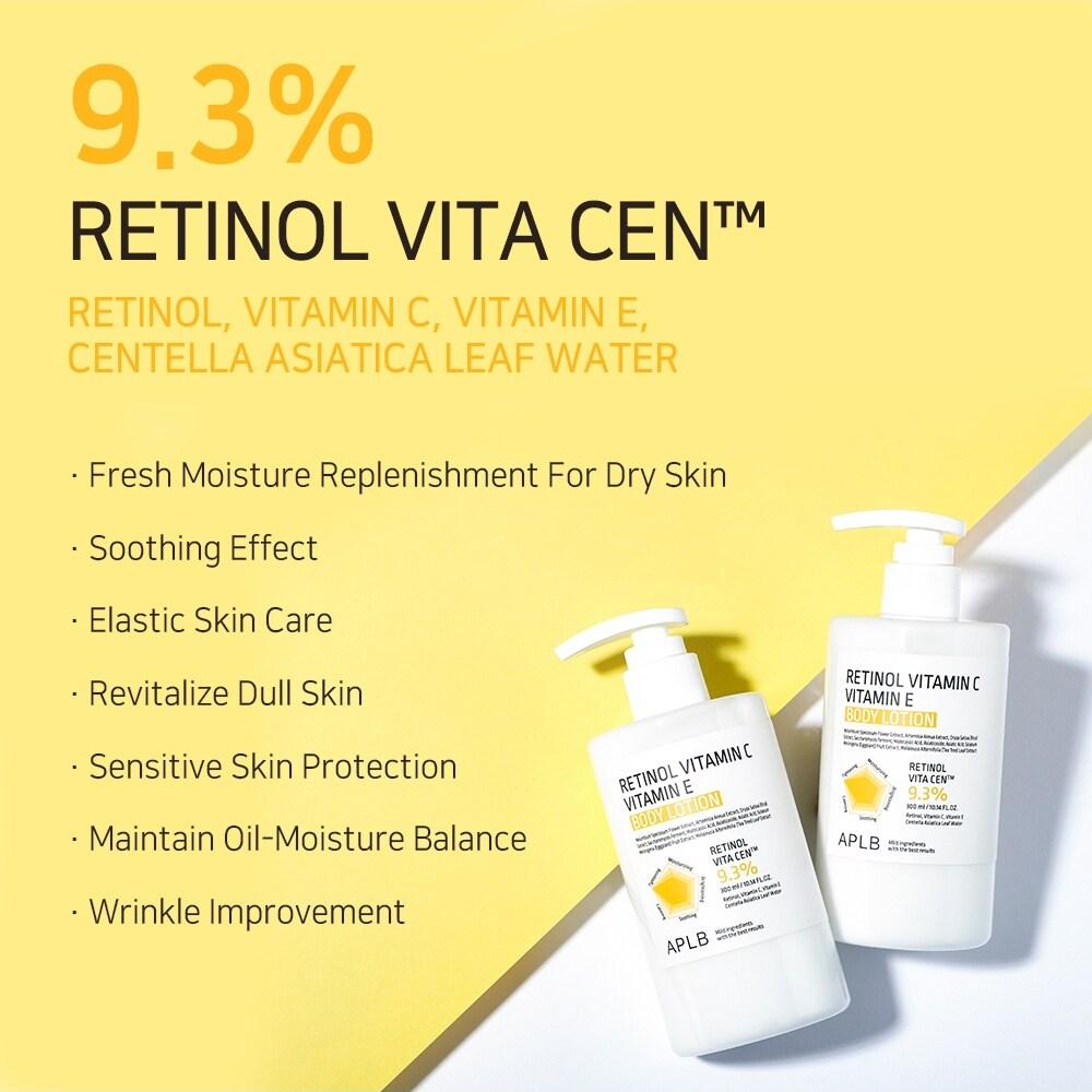 APLB Retinol Vitamin C Vitamin E Body Lotion 300ml - TIANSHOP