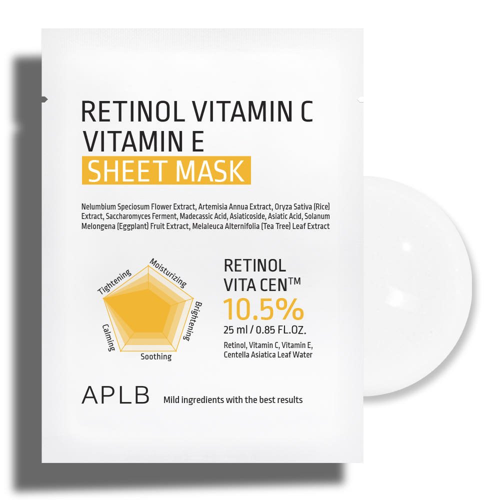 APLB Retinol Vitamin C Vitamin E Sheet Mask 25ml X 10ea - TIANSHOP