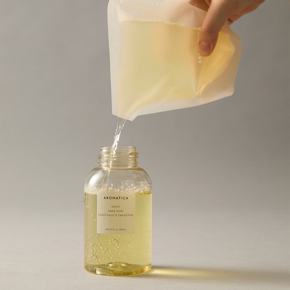 AROMATICA Zesty Hand Soap Grapefruit & Tangerine 300ml (Refill) - TIANSHOP