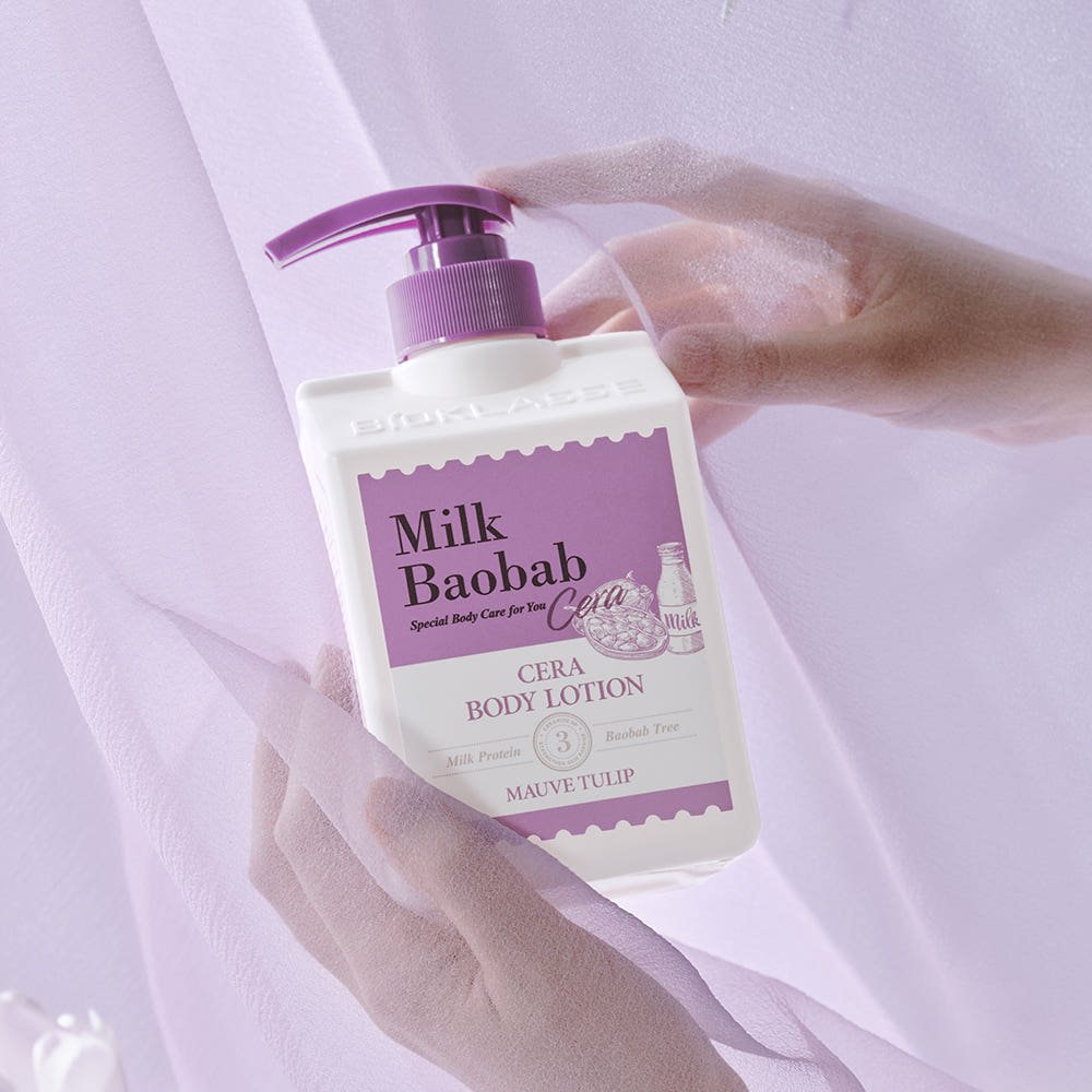 BIOKLASSE Milk Baobab Cera Body Lotion 600ml Mauve Tulip - TIANSHOP