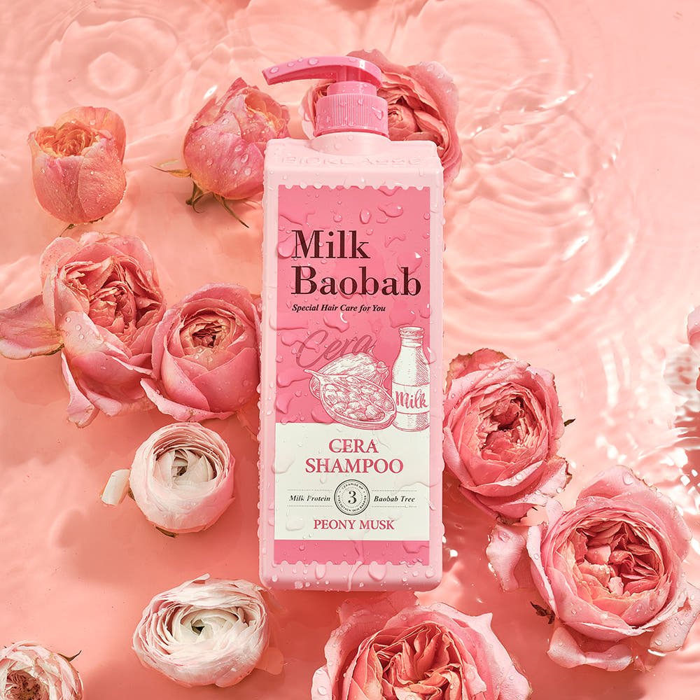 BIOKLASSE MILK BAOBAB CERA Hair Shampoo 1200ml Peony Musk - TIANSHOP