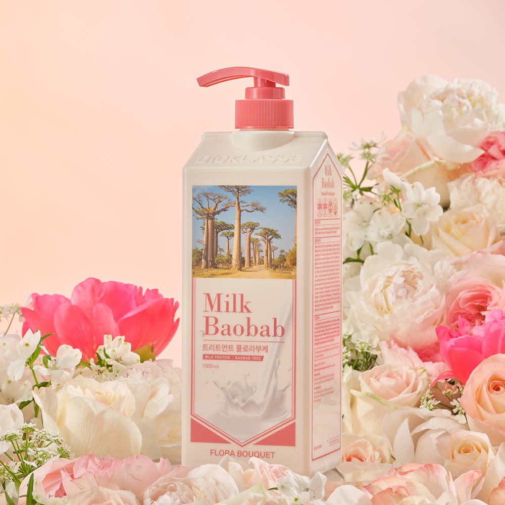 BIOKLASSE MILK BAOBAB Hair Treatment 1000ml Flora Bouquet - TIANSHOP