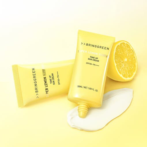 BRINGGREEN Super Lemon Glutathione Tone Up Sun Cream SPF 50+ 50ml+50ml Set - TIANSHOP
