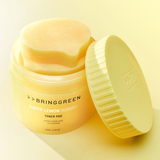 BRINGGREEN Super Lemon Glutathione Toner Pad Set 150g/90pads + 150g/90pads(Refill) - TIANSHOP