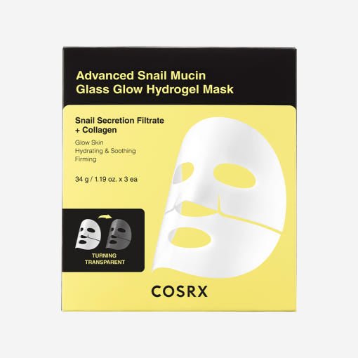 COSRX Advanced Snail Mucin Glass Glow Hydrogel Mask 34g X 3ea - TIANSHOP