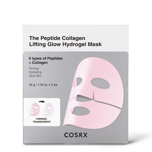 COSRX The Peptide Collagen Lifting Glow Hydrogel Mask 34g X 3ea - TIANSHOP