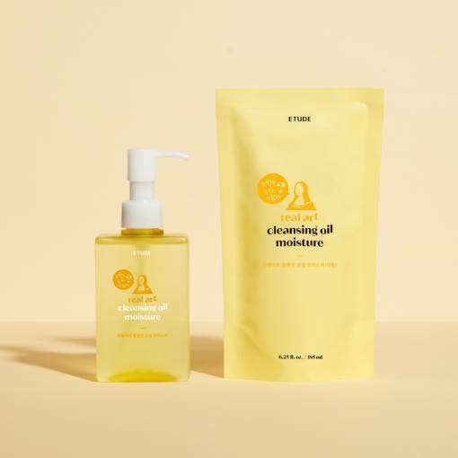ETUDE Real Art Cleansing Oil Moisture & Refill 185ml+185ml - TIANSHOP
