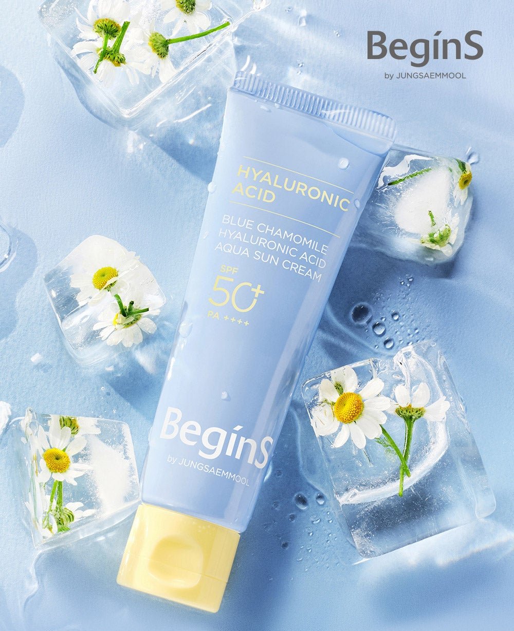 JUNGSAEMMOOL Blue Chamomile Hyaluronic Acid Aqua Sun Cream SPF 50+ PA++++ 50ml - TIANSHOP