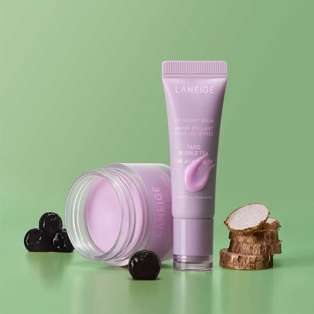 LANEIGE LIP GLOWY BALM 10ml Taro Bubble Tea - TIANSHOP