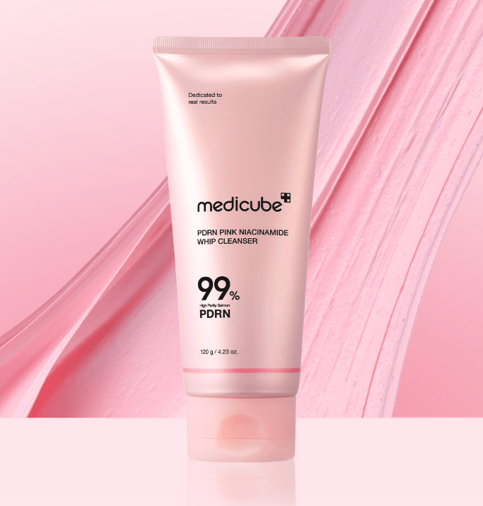 medicube pdrn pink niacinamide whip cleanser 120g - TIANSHOP