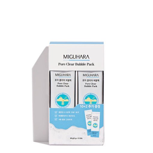 MIGUHARA Pore Clear Bubble Pack Set (5g x 12 sachets) - TIANSHOP