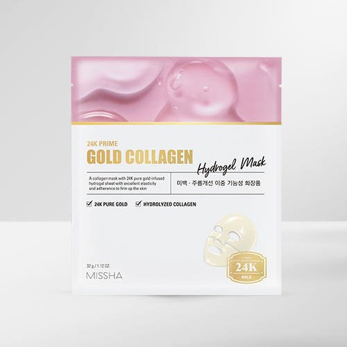 MISSHA 24K Prime Gold Collagen Hydrogel Mask 32g x 5ea - TIANSHOP