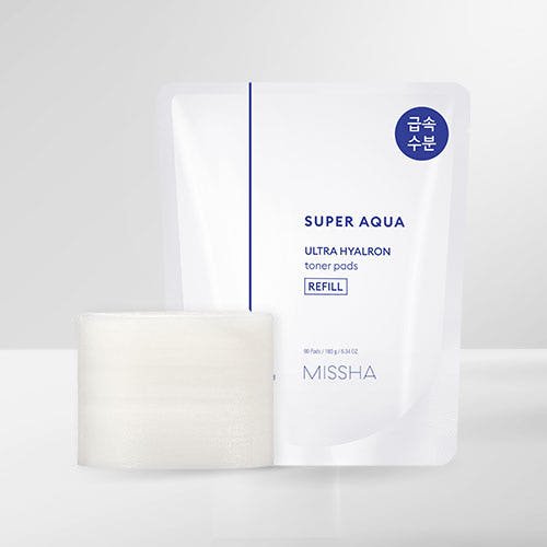 MISSHA Super Aqua Ultra Hyalron Toner Pad 180g/90pads (Refill) - TIANSHOP