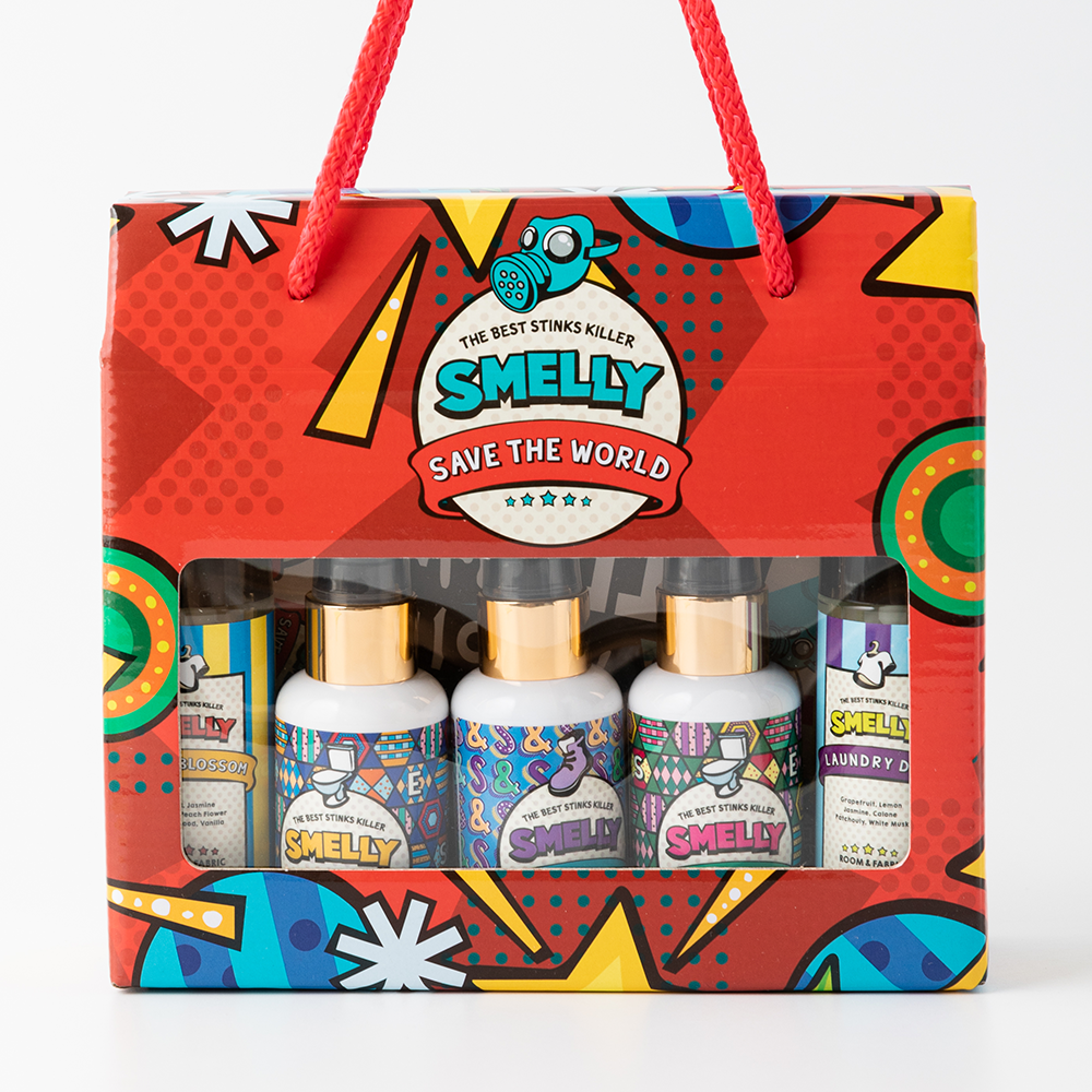 SMELLY Toilettenspray-Geschenkbox-Set (blau)