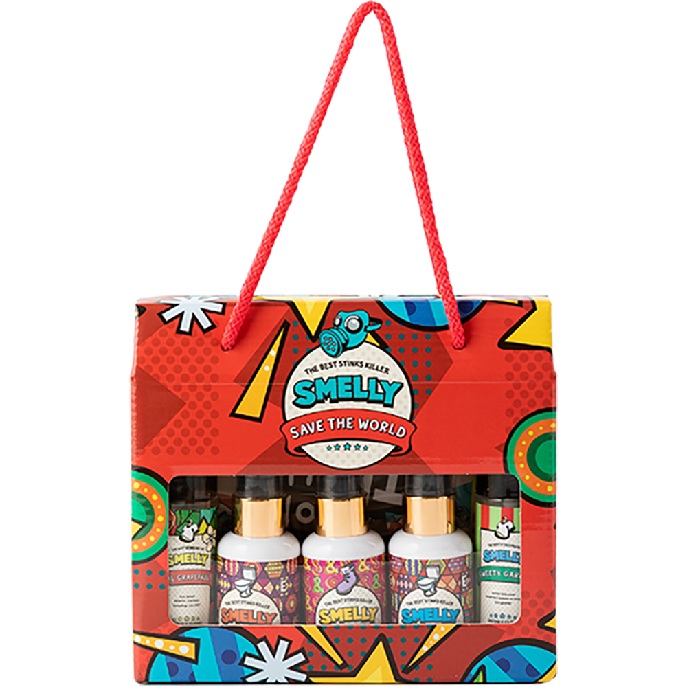 SMELLY Toilettenspray-Geschenkbox-Set (rot)