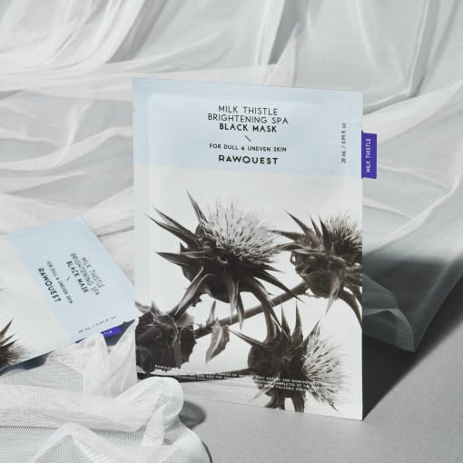 RAWQUEST Milk Thistle Brightening SPA Black Mask 28mlX5ea - TIANSHOP