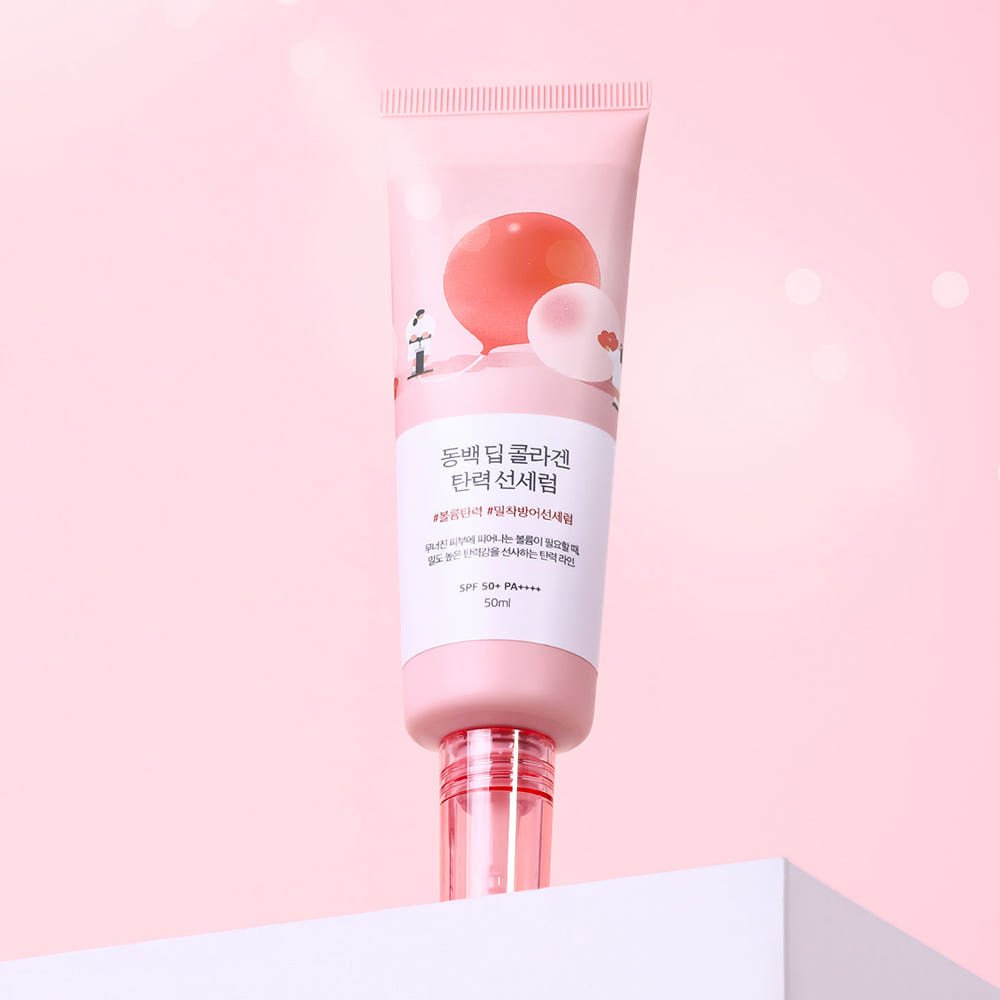 Round Lab Camellia Deep Collagen Firming Sun Serum 50ml (SPF 50+ PA++++) - TIANSHOP