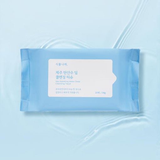 Shingmulnara Jeju Sparkling Water Quick & Deep Cleansing Tissue 20 Sheets 107g - TIANSHOP