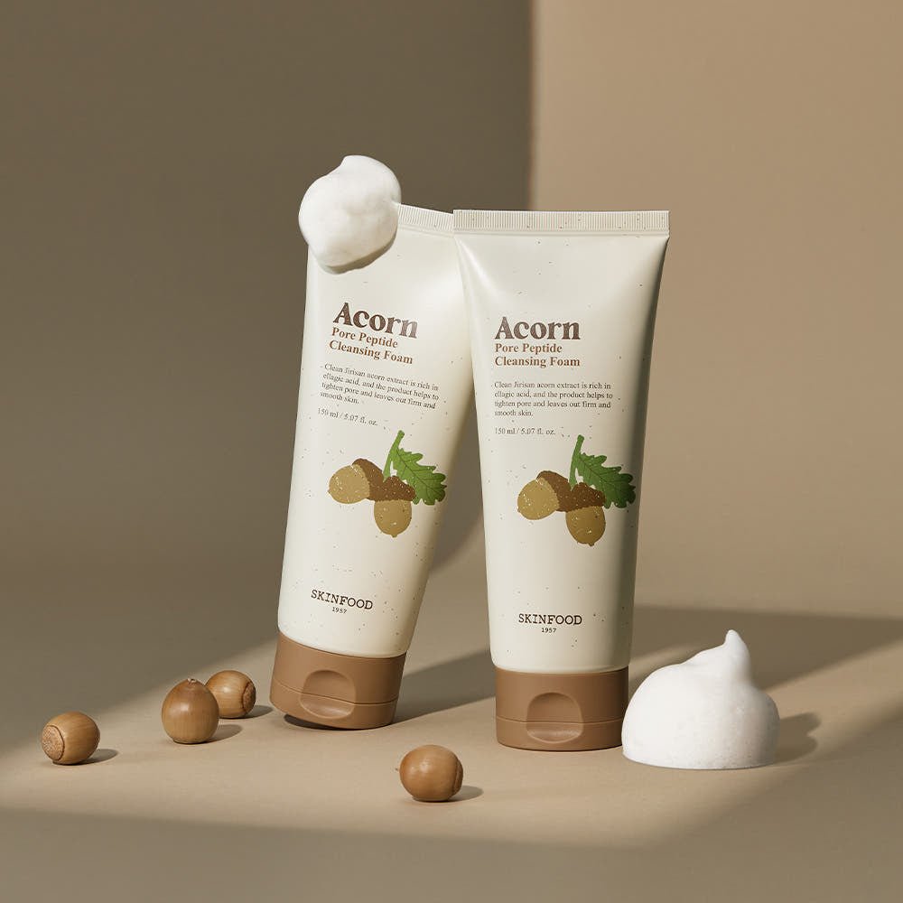 SKINFOOD Acorn Pore Peptide Cleansing Foam 150ml - TIANSHOP