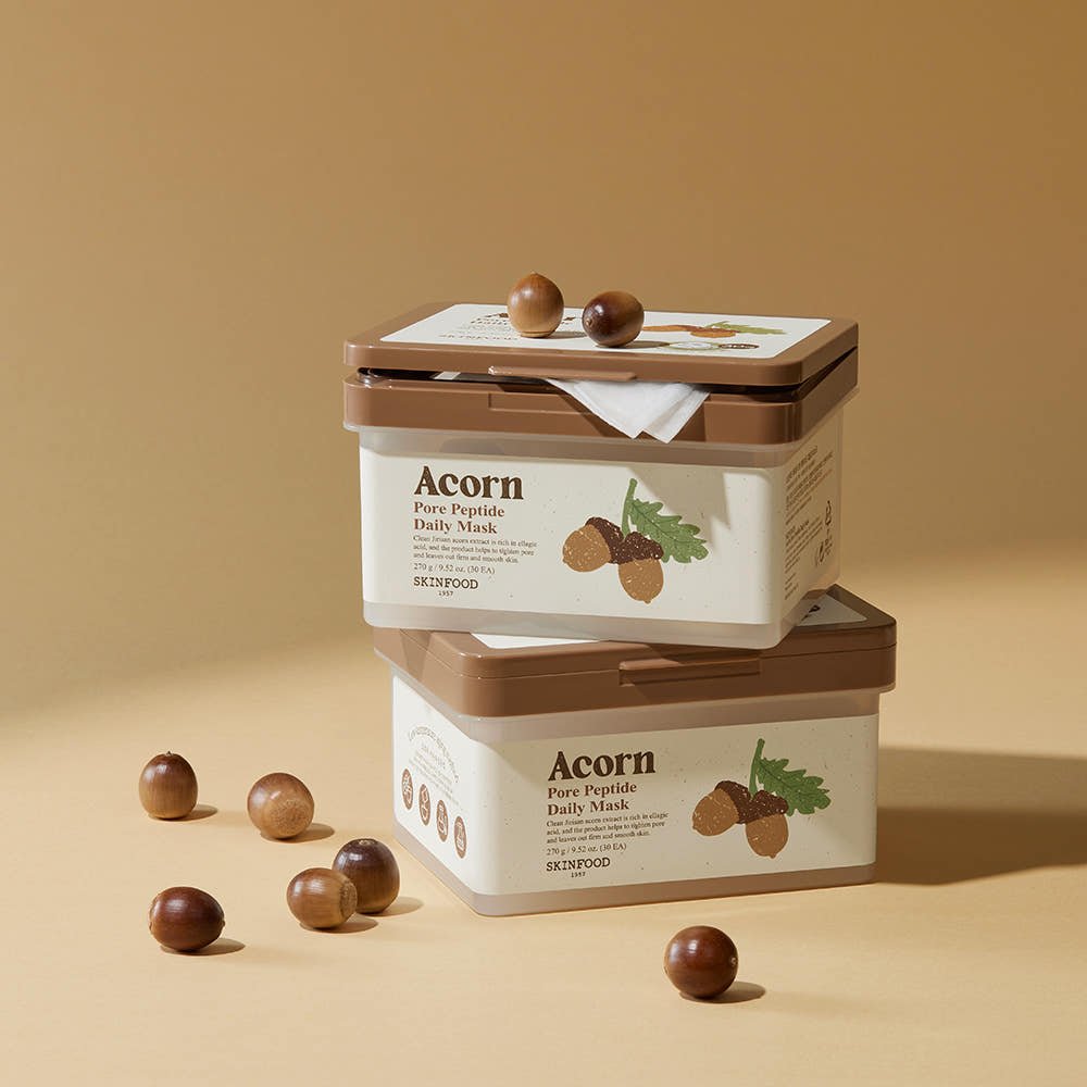 SKINFOOD Acorn Pore Peptide Daily Mask 270g/30ea - TIANSHOP