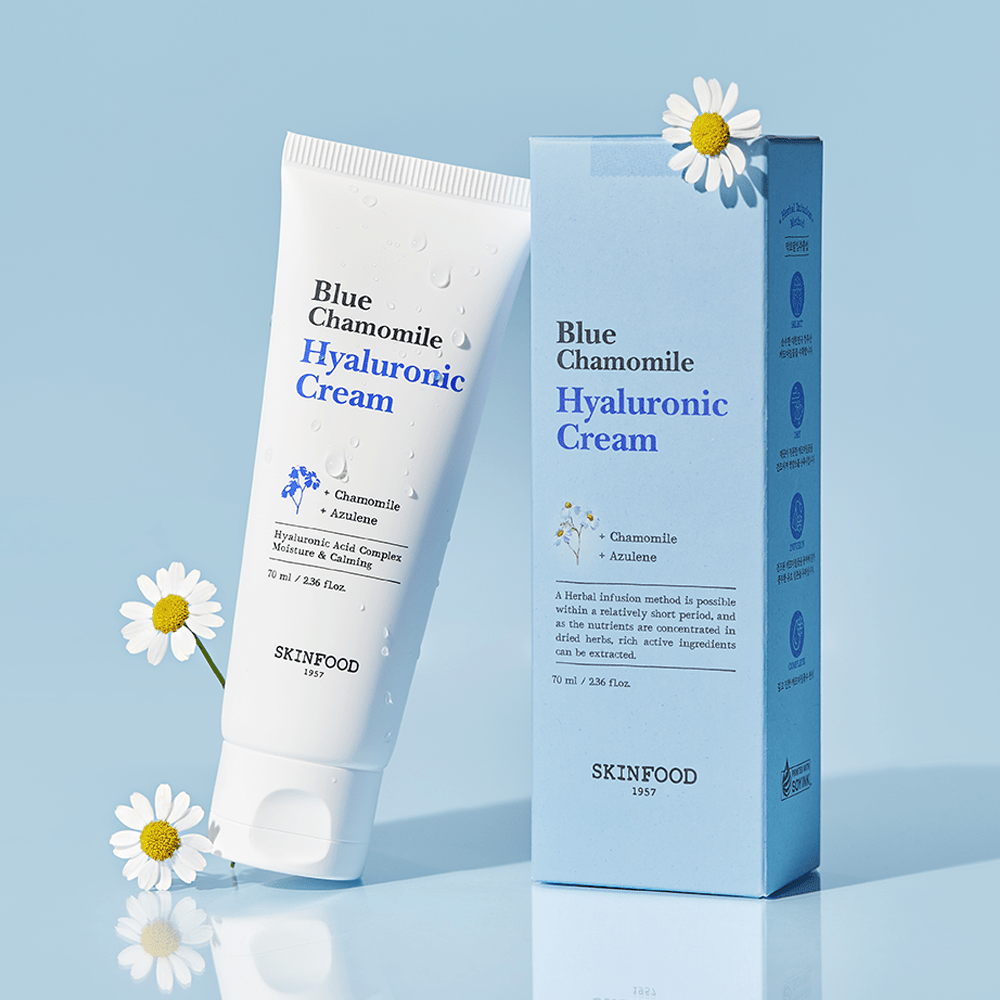 SKINFOOD Blue Chamomile Hyaluronic Cream 70ml - TIANSHOP
