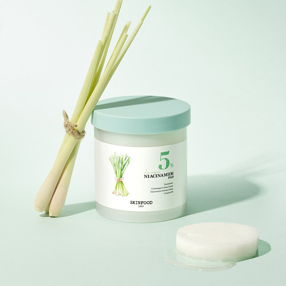 SKINFOOD Lemongrass Niacinamide Pad 250g/60ea - TIANSHOP