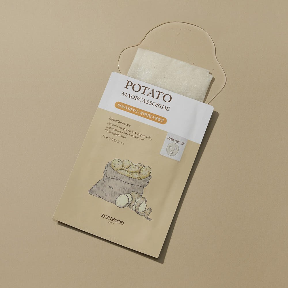 SKINFOOD Potato Madecassoside Mask Sheet 24ml X 10ea - TIANSHOP