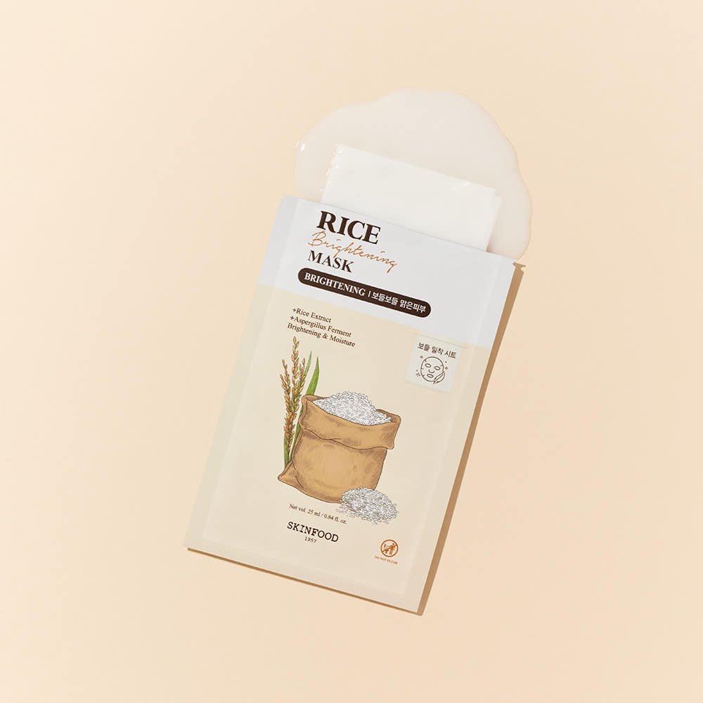 SKINFOOD Rice Brightening Mask 25g x 10ea - TIANSHOP