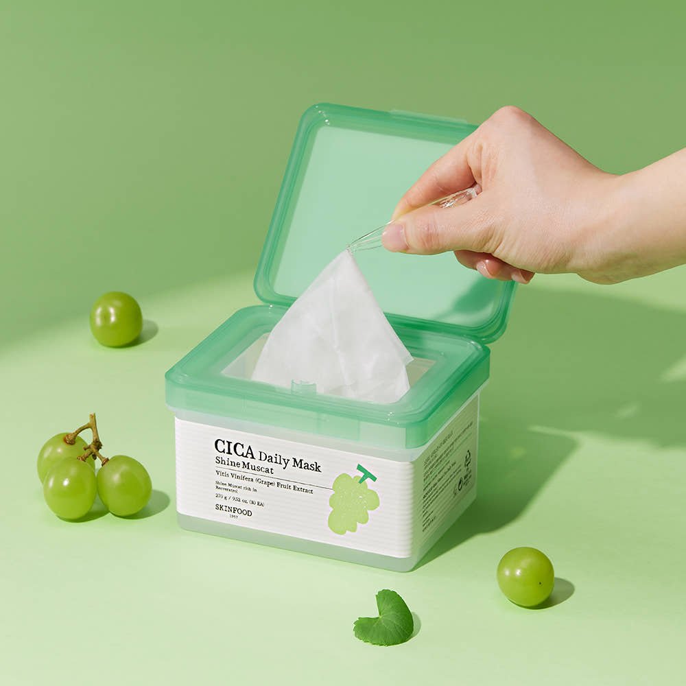 SKINFOOD Shine Muscat Cica Daily Mask 270g/30ea - TIANSHOP