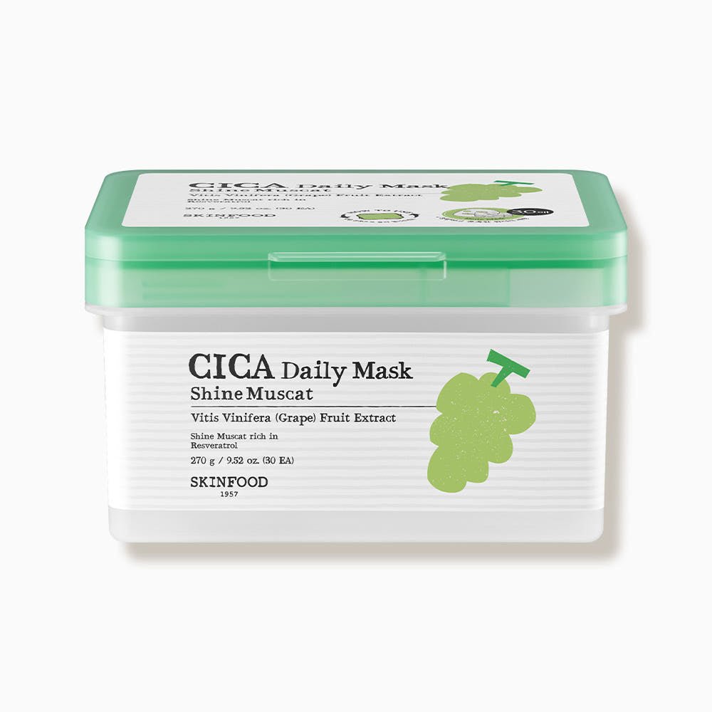 SKINFOOD Shine Muscat Cica Daily Mask 270g/30ea - TIANSHOP
