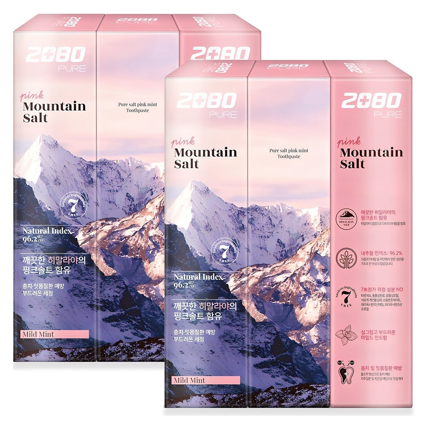 AEKYUNG 2080 Pure Pink Mountain Salt Toothpaste 150g X 6ea - TIANSHOP
