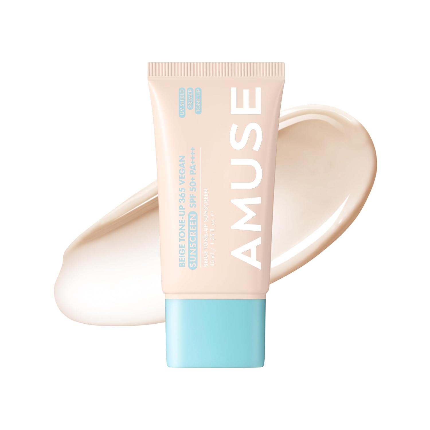 AMUSE Beige Tone Up 365 Vegan Sun Cream SPF50+ PA++++ 40ml - TIANSHOP