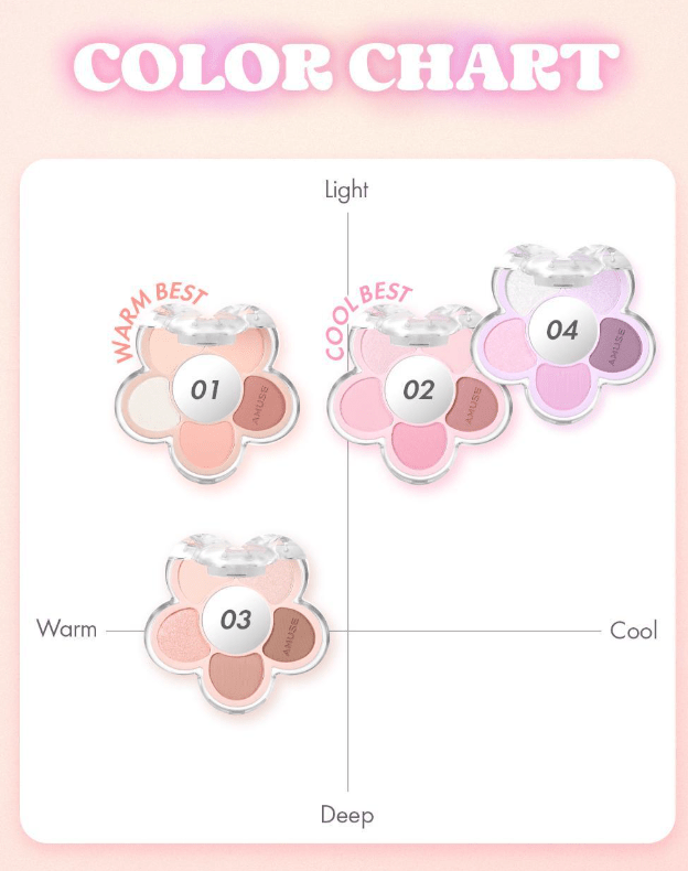 AMUSE Flora Eye Palette 4.5g (4 Colors) - TIANSHOP