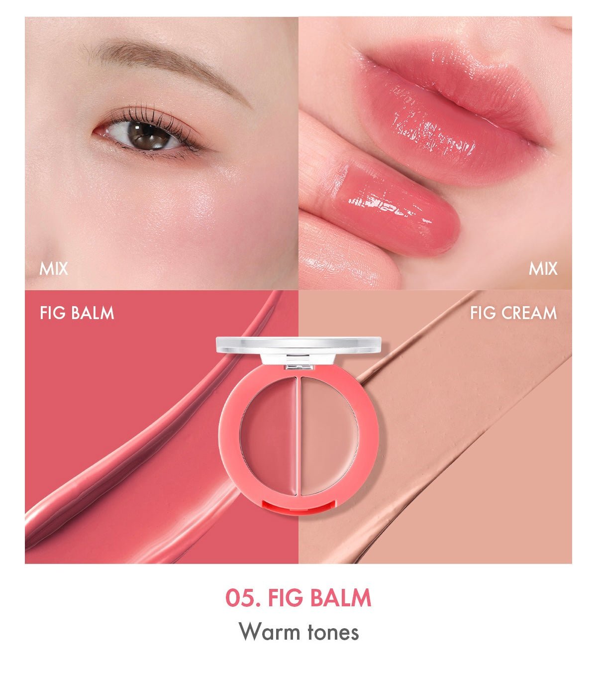 AMUSE Lip & Cheek Healthy Balm 3g (5 Colors) - TIANSHOP