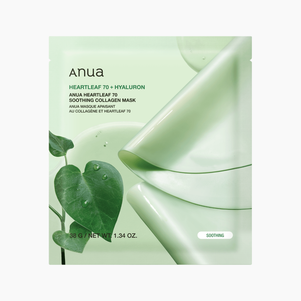 ANUA Heartleaf 70 Soothing Collagen Mask 38g X 4ea - TIANSHOP