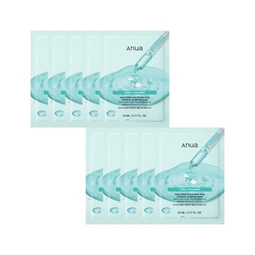 Anua PDRN Hyaluronic Acid Capsule 100 Serum Mask Sheet 23ml*10ea - TIANSHOP