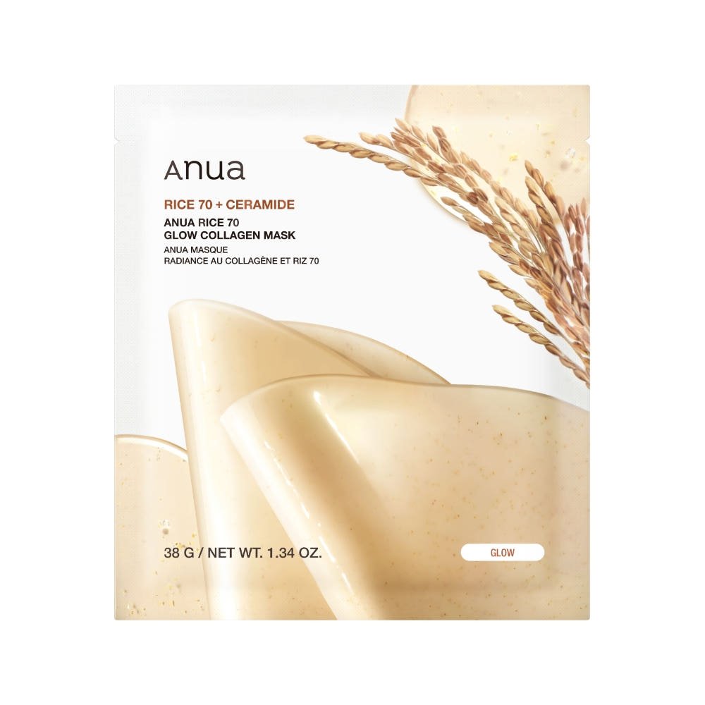 Anua Rice 70 Glow Collagen Mask 38g X 4ea - TIANSHOP
