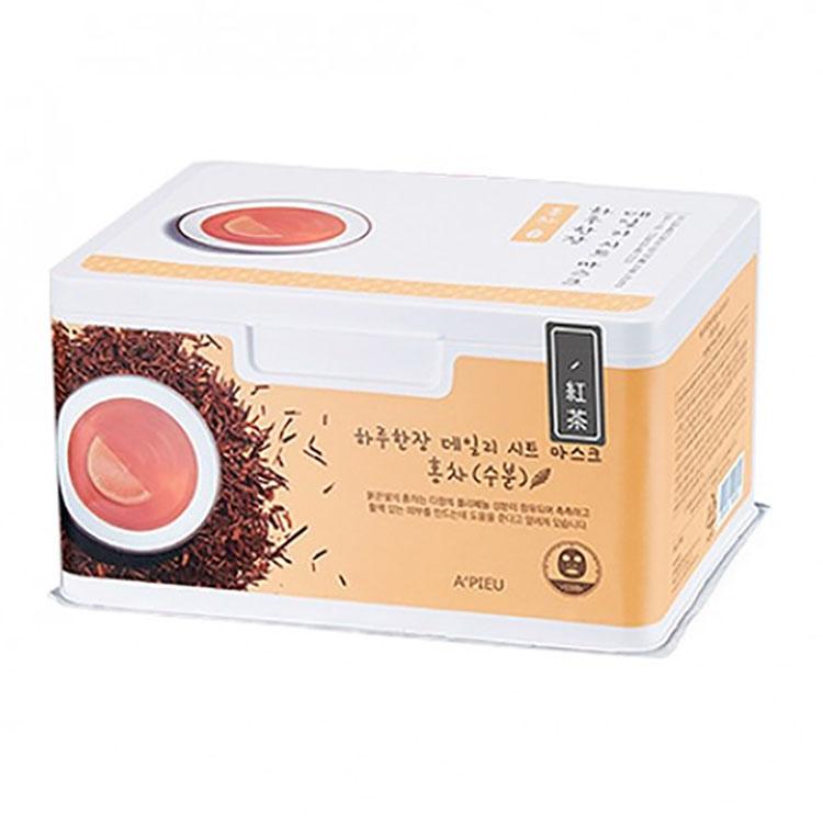 A'pieu Daily Sheet Mask 350ml/30ea Black Tea - TIANSHOP