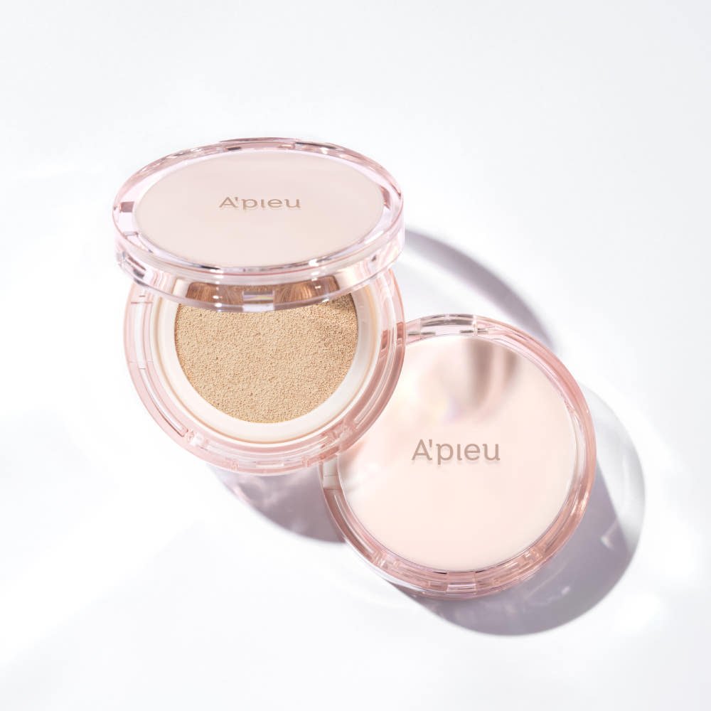 A'pieu Waterlock Cushion SPF50+ PA++++ Set 15g + 15g(Refill) 21 Light Beige - TIANSHOP