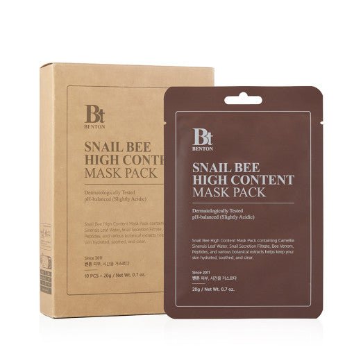 Benton Snail Bee High Content Sheet Mask 20g X 10ea - TIANSHOP