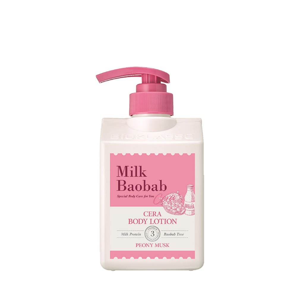BIOKLASSE MILK BAOBAB CERA Body Lotion 600ml Peony Musk - TIANSHOP